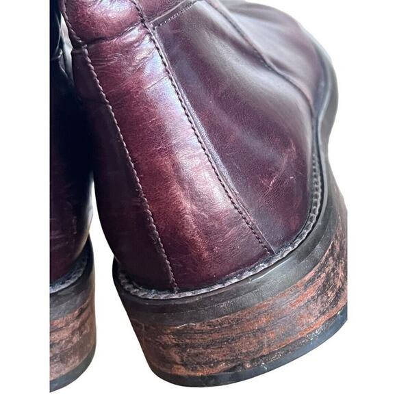 8 Powell Brown Leather Side Zip Boots - Picture 6 of 10